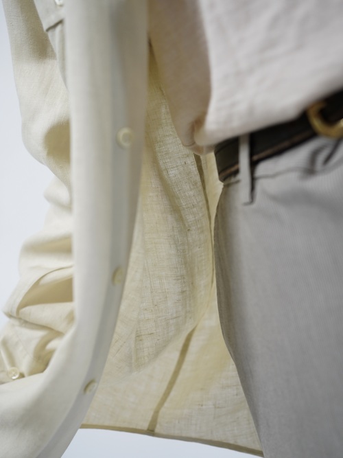 OLD SAKS FIFTH AVENUE 2p Linen shirt / Made in Hong Kong