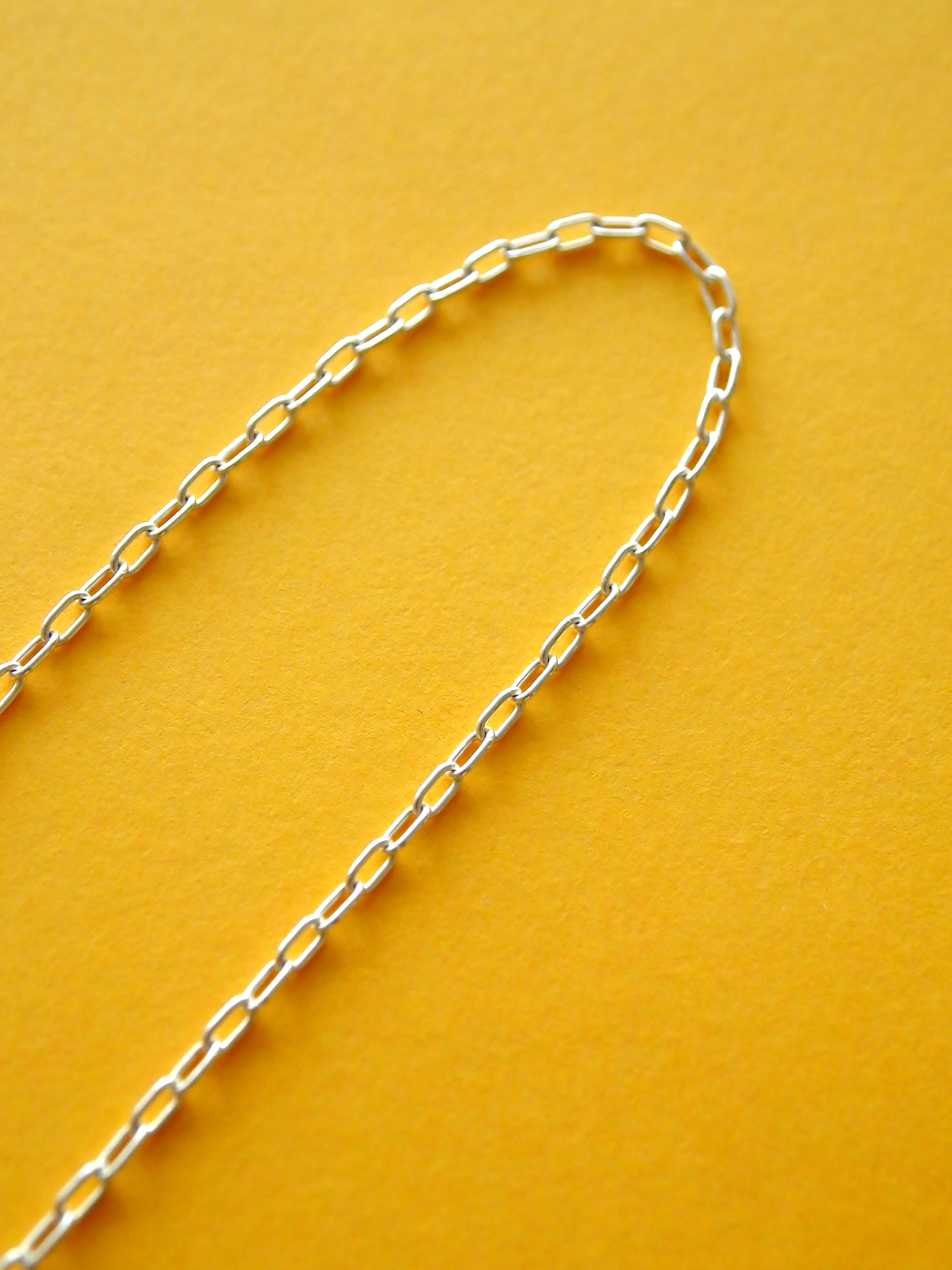 3.5mm Long Link Silver Chain