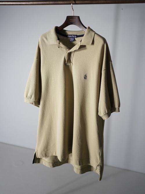1990's nautica 1point polo shirt / Made in Hong Kong