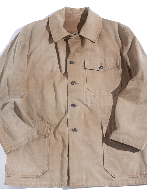1940s "unknown" duck hunting jacket -BROWN-