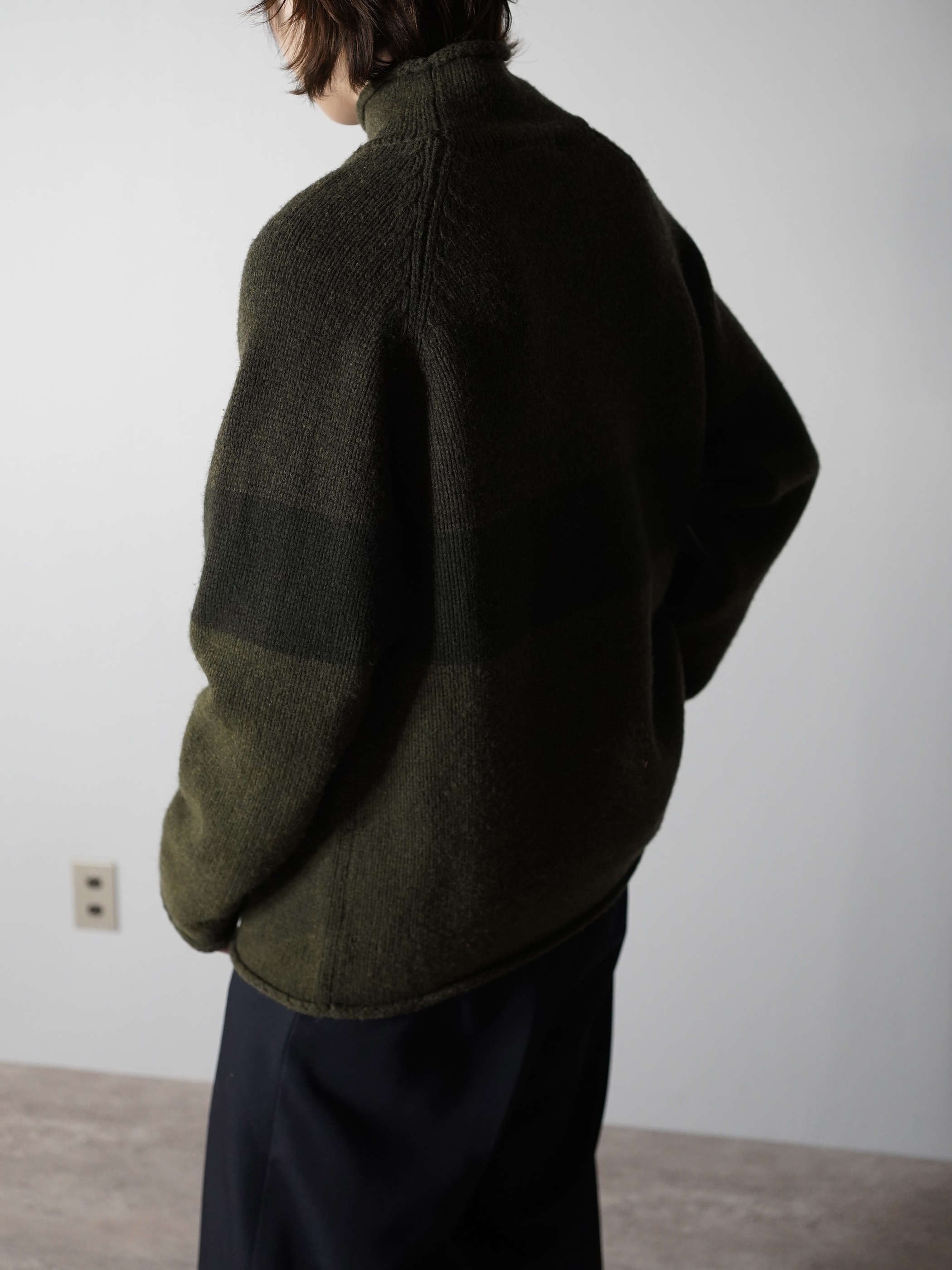 1990's NORTHERN APPAREL Line design Roll-neck Lambswool knit sweater