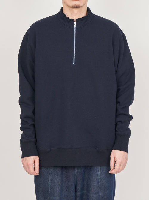 【受注商品】half zip sweat shirt・NAVY