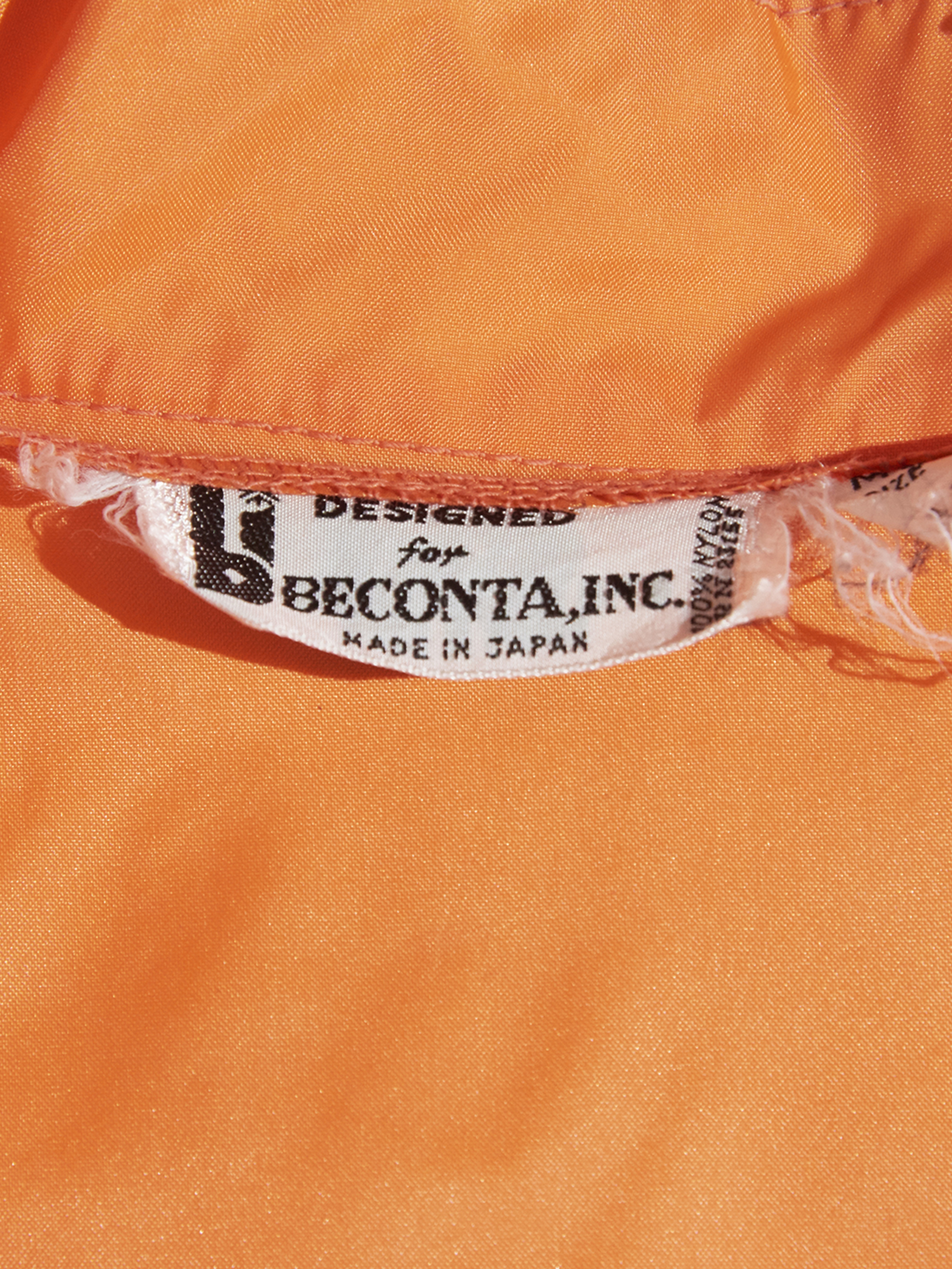 1970s "BECONTA" half zip nylon pullover -ORANGE-