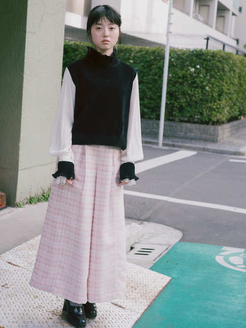 YUKI SHIMANE | 【SOLD OUT】Bishop sleeve knit top - BLACK