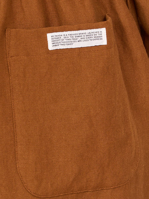 【受注商品】panda rompers・BROWN×BLACK