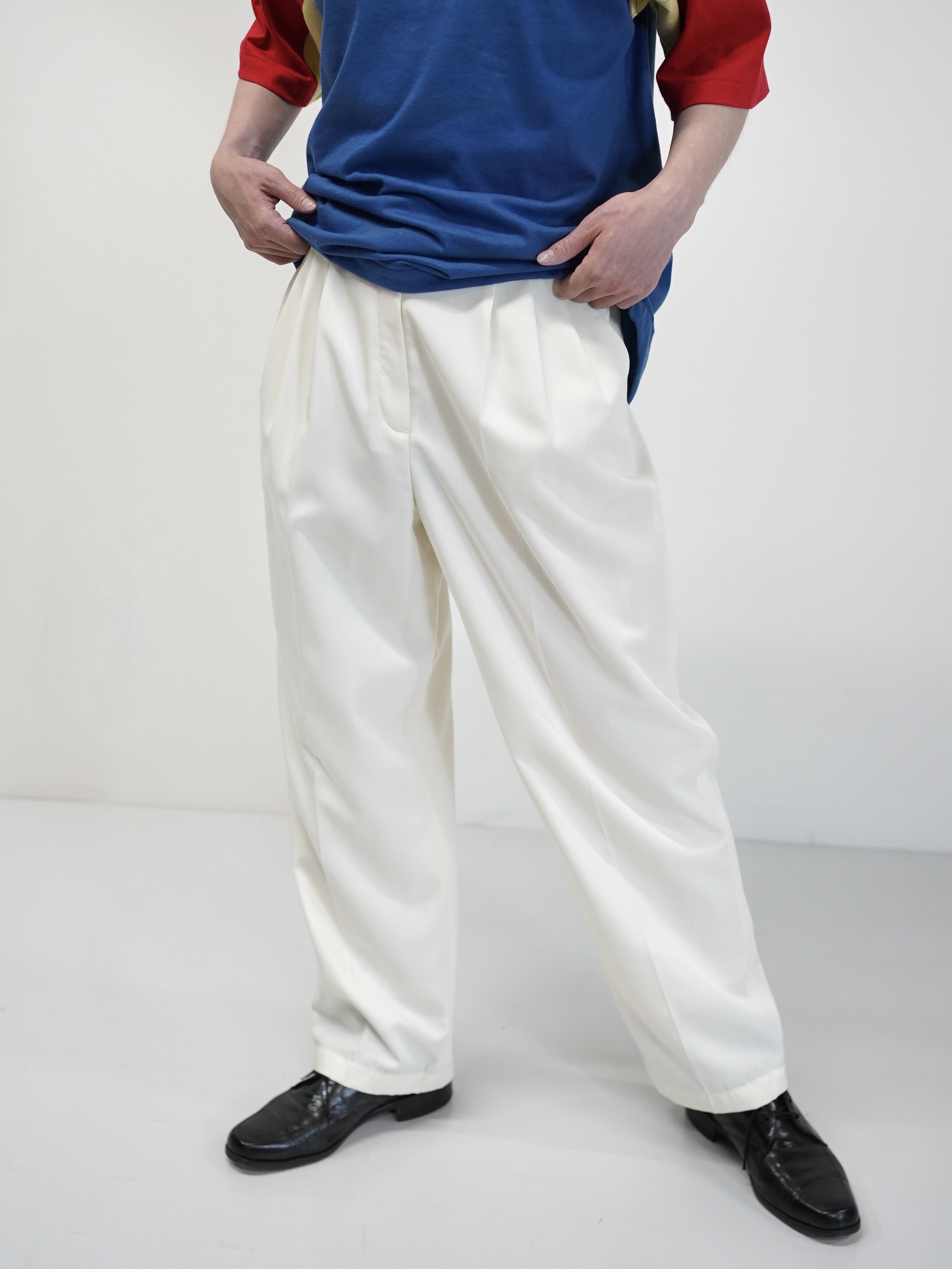 NOS 1990's~ LESLIE FAY Sportwear Poly Rayon 3tuck dress trousers 