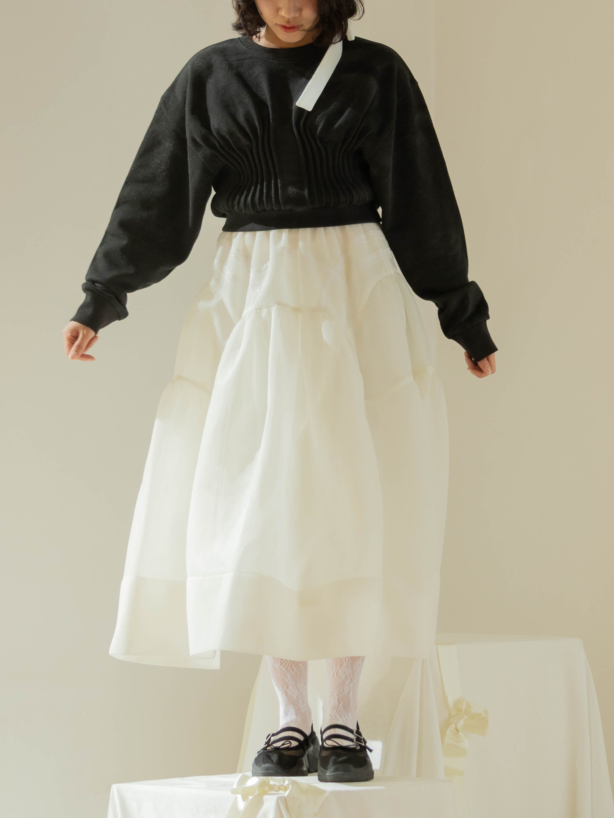 pin tuck sweatshirt pin tuck sweatshirt