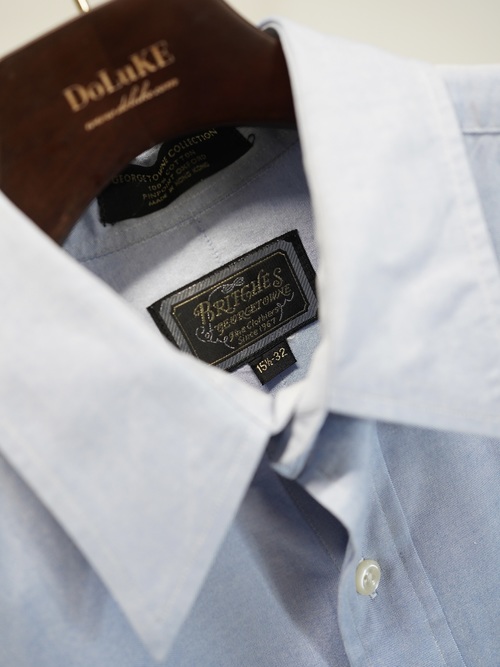 1990's BRITCHES Pinpoint Oxford cotton L/S shirt / Made in Hong Kong