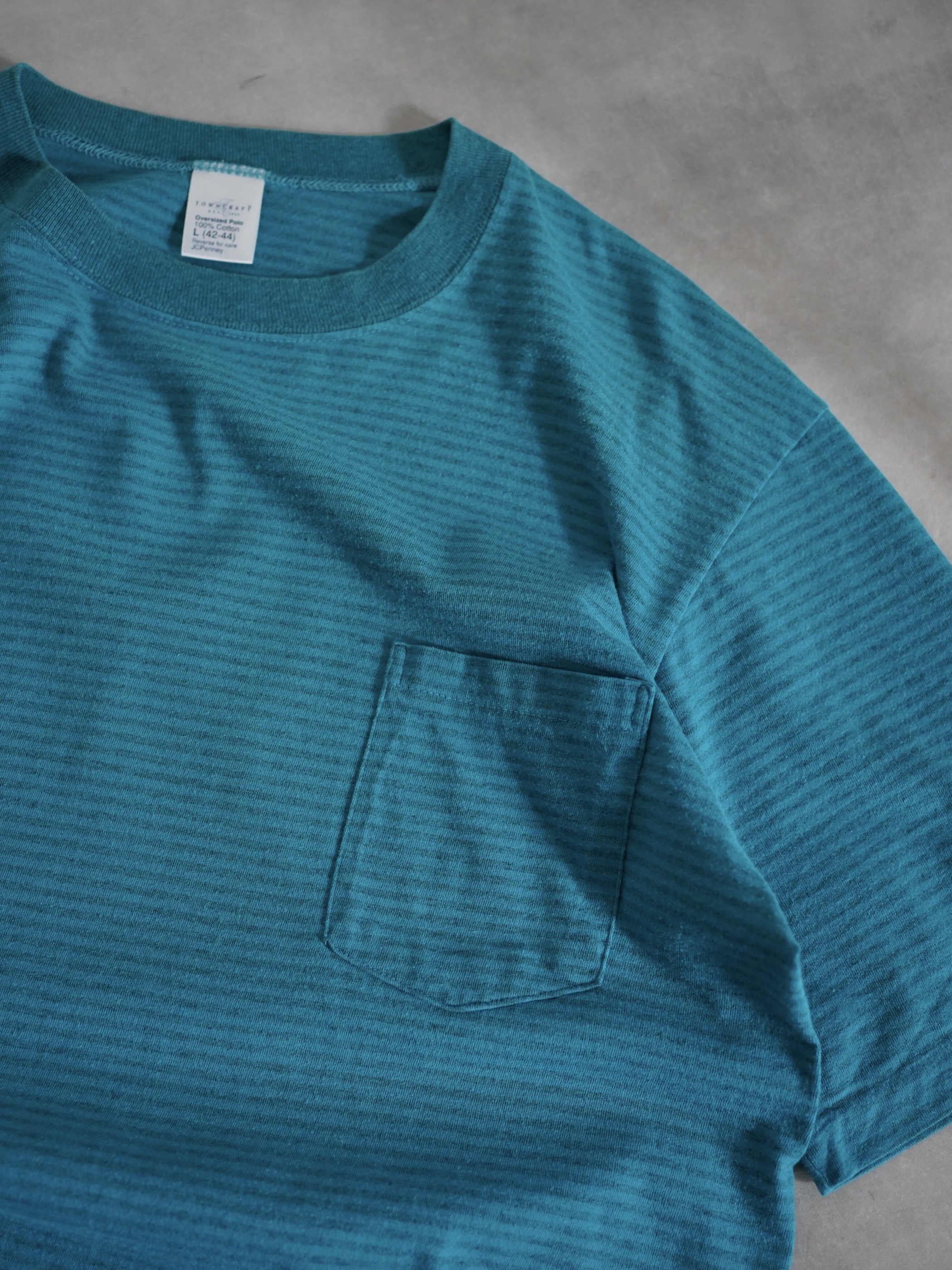 1990's TOWNCRAFT 染み込み Border Tee / Made in USA
