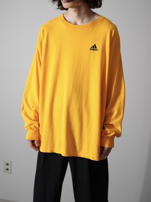 1990~00's Adidas 1point logo L/S Tee/Made in USA