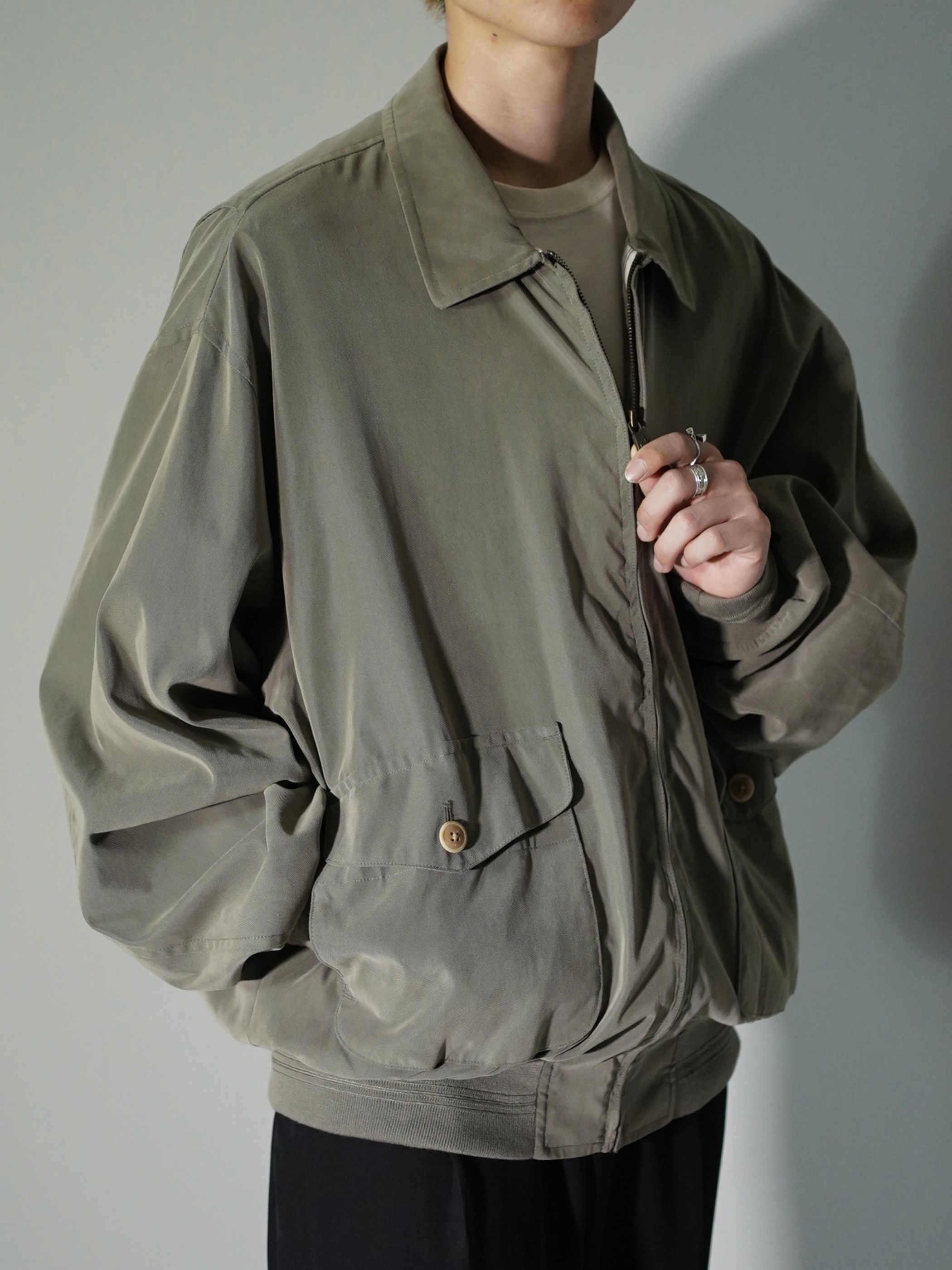 1980~90's nautica Nylon×Poly Drizzler jacket/Made in Hong Kong 