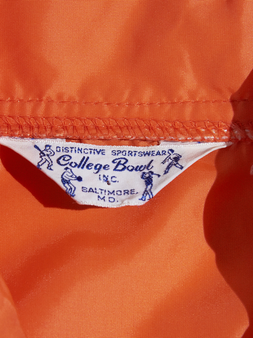 1970s "Collage Bowl" nylon coach jacket -POP ORANGE-