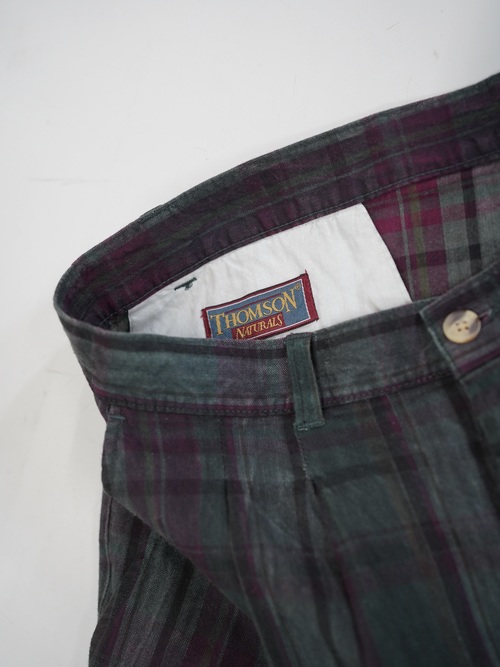 1990's THOMSON NATURALS Cotton 2tuck slacks shorts