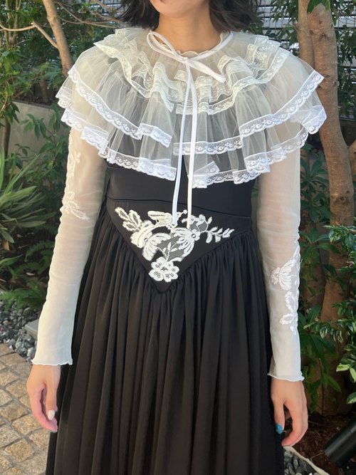 【3月お届け商品】tulle frill collar