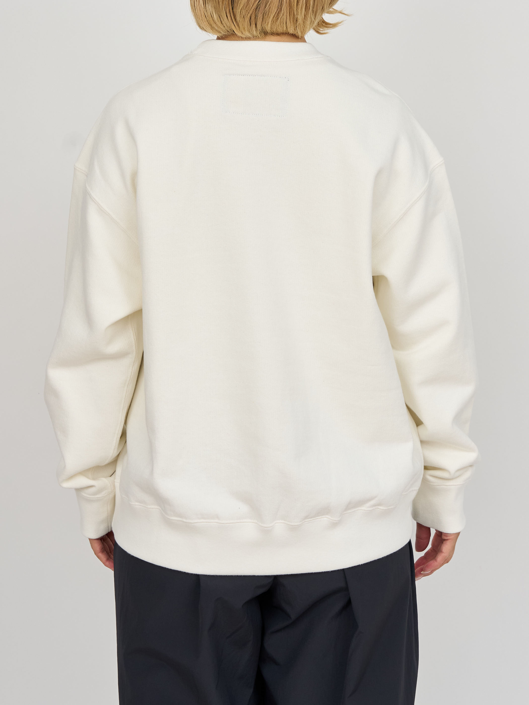 【受注商品】big pocket sweat shirt・WHITE