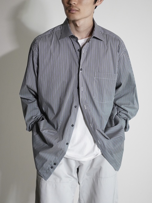 St Croix 3-tone gingham check cotton L/S dress shirt