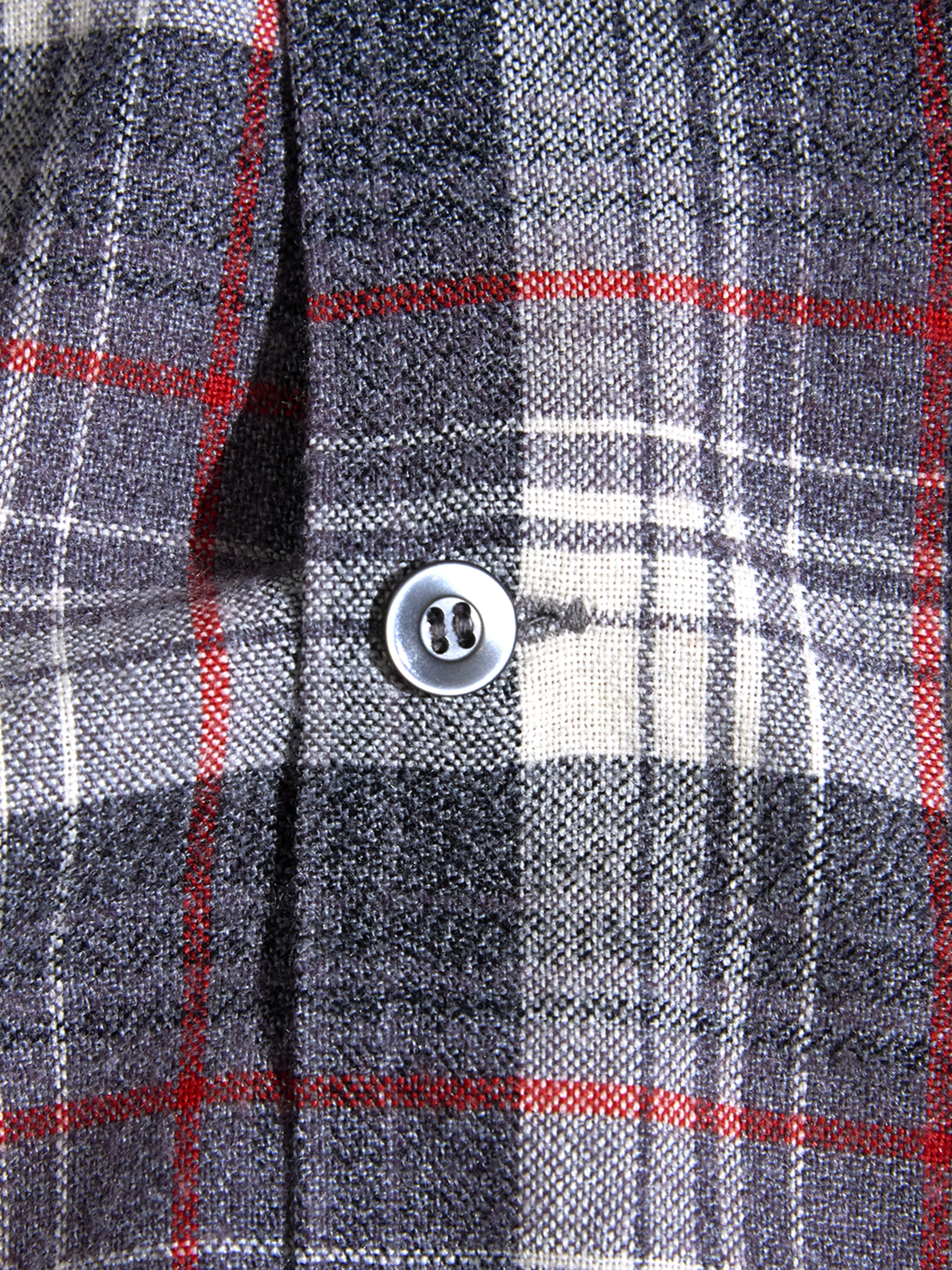 1960s "unknown2 wool/acrylic check shirt -GREY-