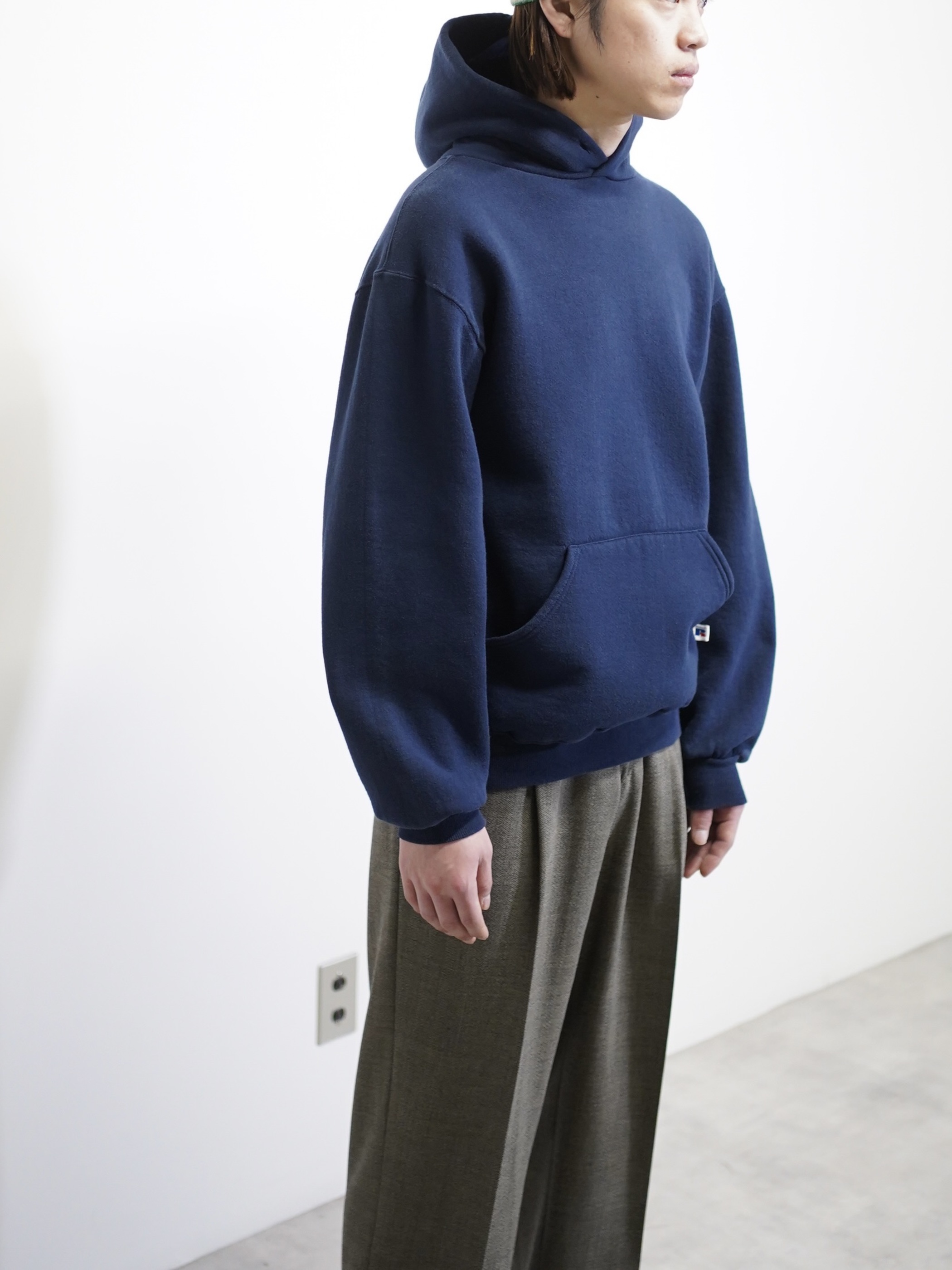 1990's RUSSELL ATHLETIC Plain sweat parka/Made in USA