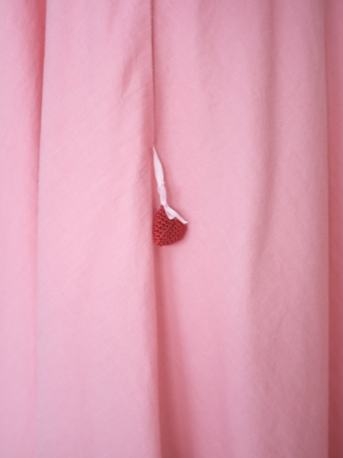color denim flared DRESS - col. pink