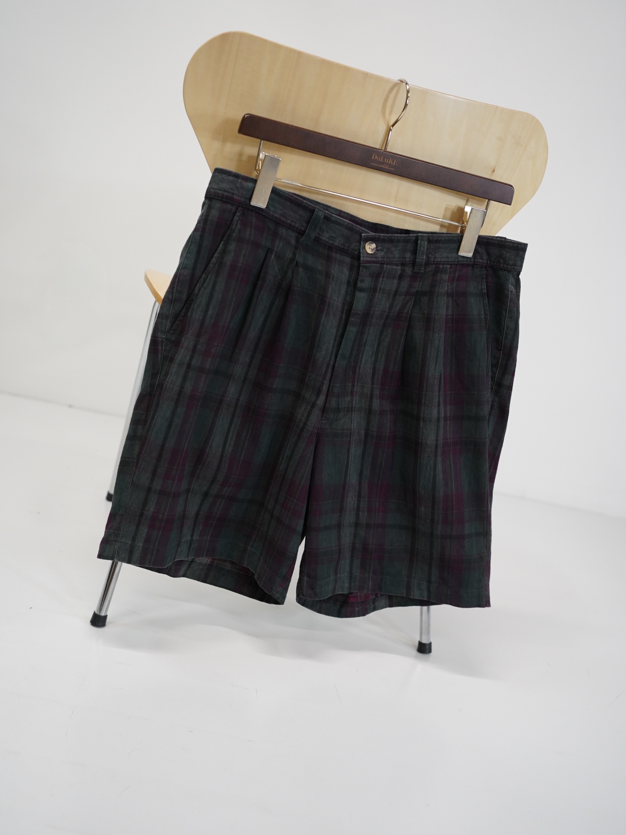 1990's THOMSON NATURALS Cotton 2tuck slacks shorts