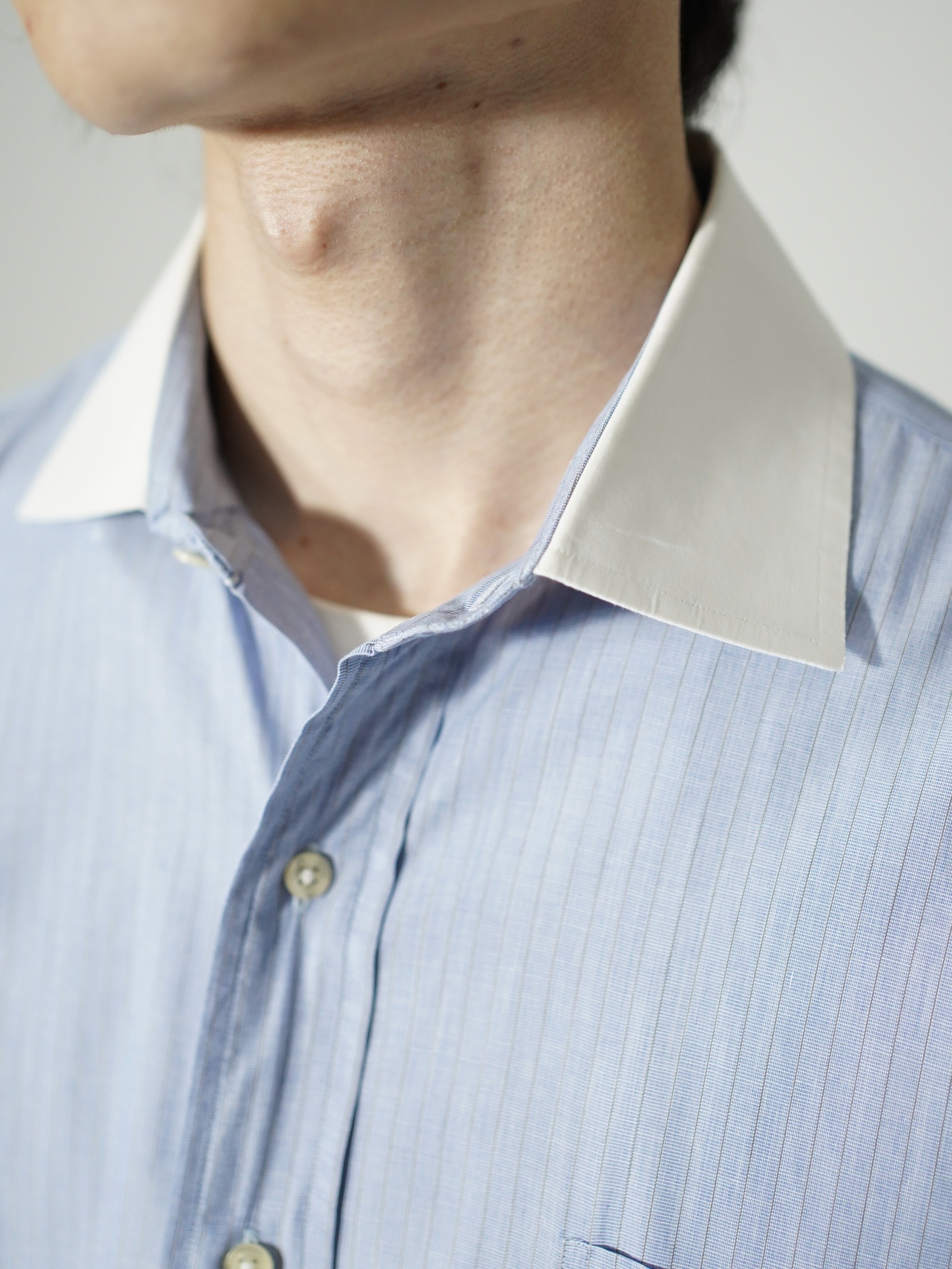 GITMAN BROS cleric collar stripe Dress shirts / Made in USA