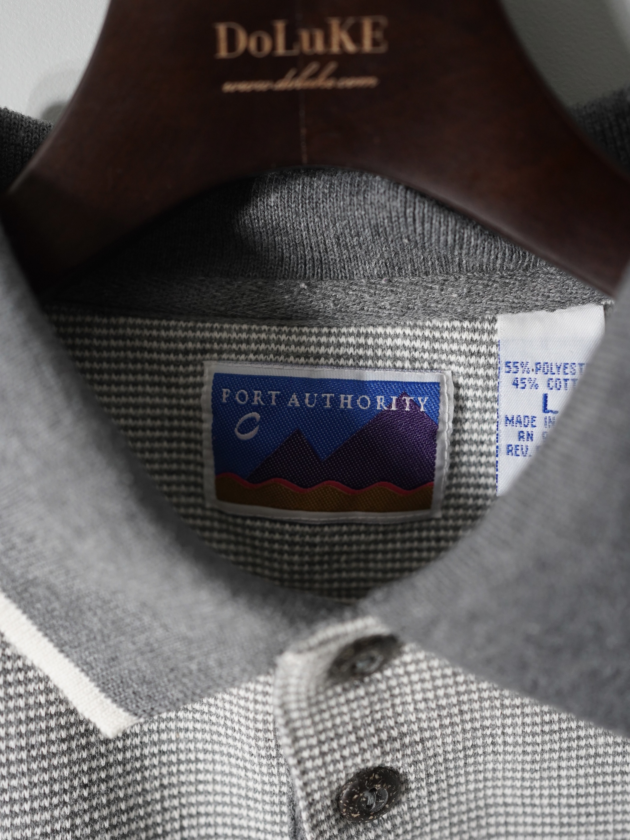 1990's PORT AUTHORITY 鹿の子 Sweat polo shirt