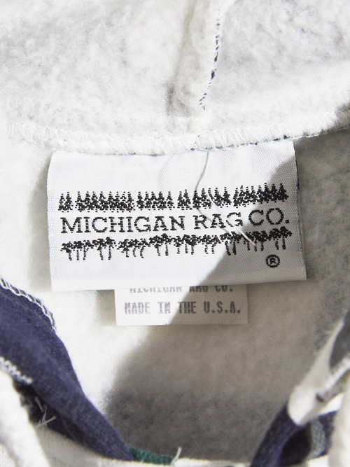 1990s "MICHIGAN RAG Co." hooded sweat vest -PATTERN-