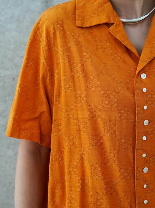 Jacquard Open Color S/S Shirts 