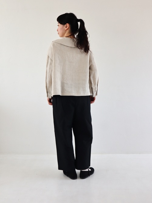 シンプルワイドパンツ２　紺