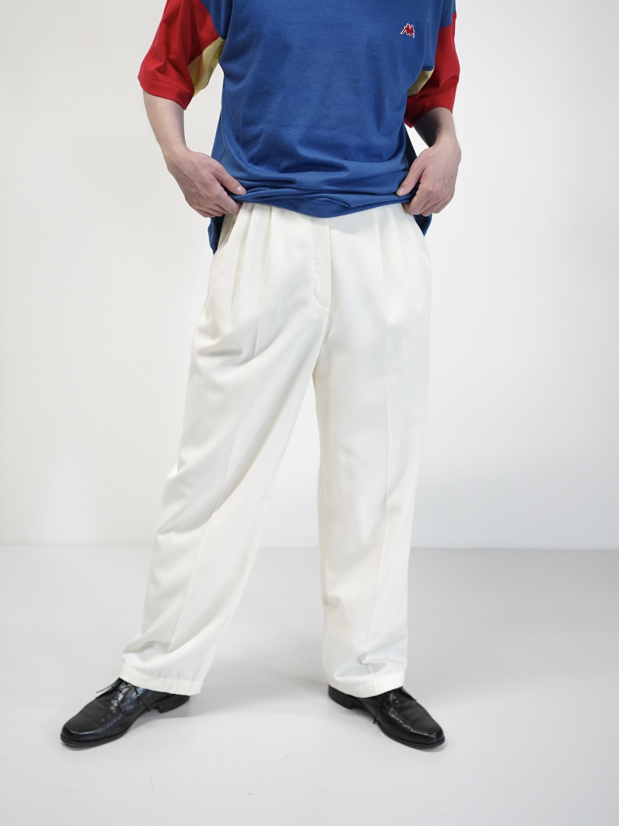NOS 1990's~ LESLIE FAY Sportwear Poly Rayon 3tuck dress trousers 