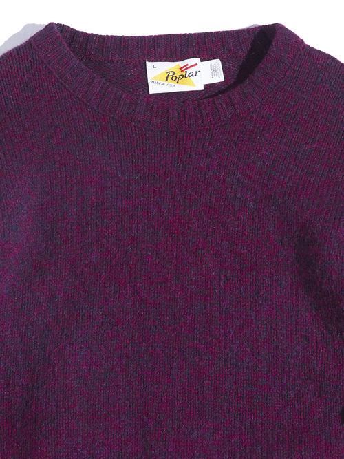 1990s "POPLAR" wool melange knit -BURGANDY-
