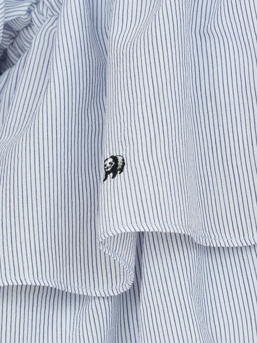 【受注商品】mini pandas frilled top・LT.GRAY×STRIPE