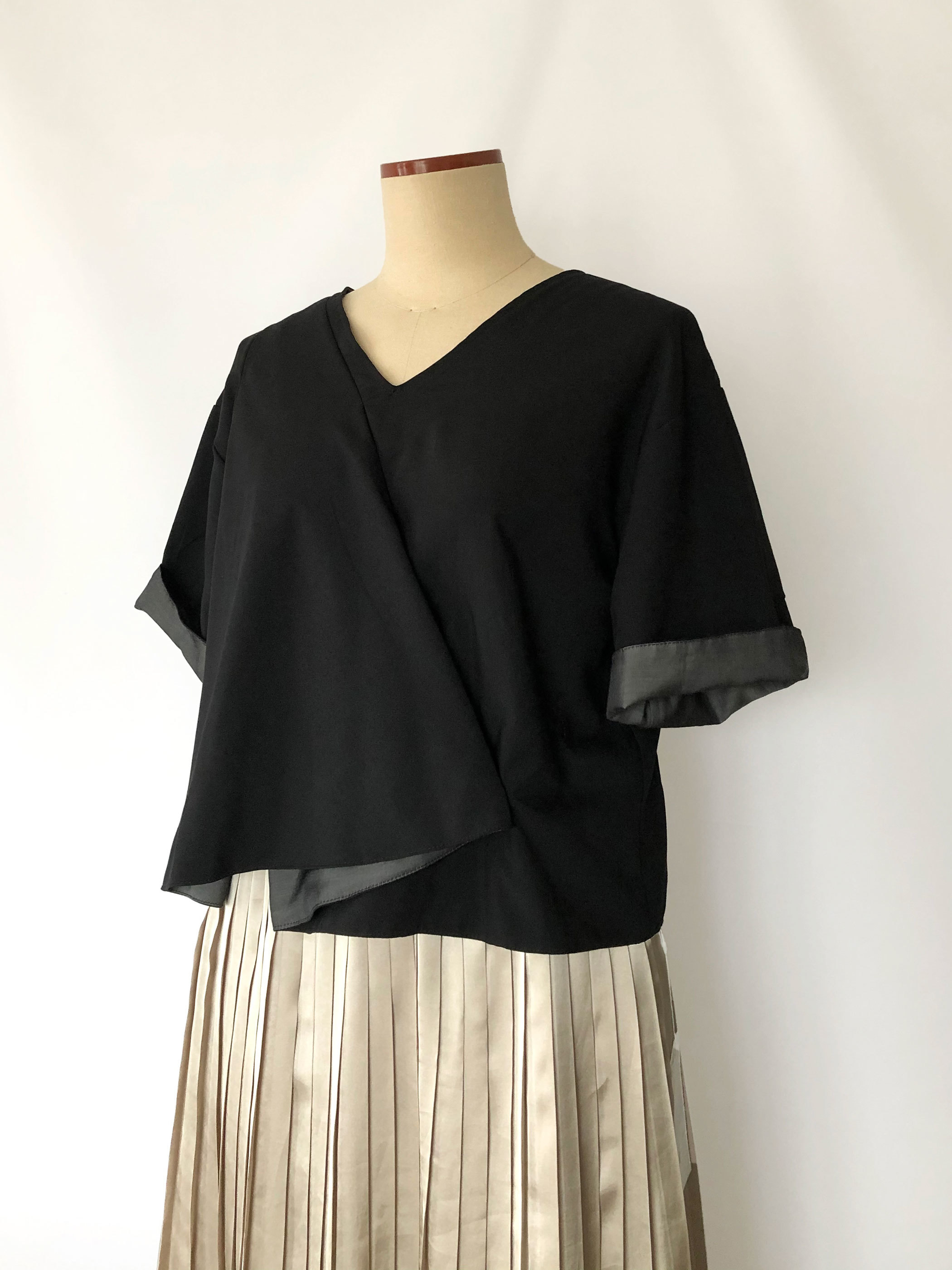 Flare Point - Blouse - Black -