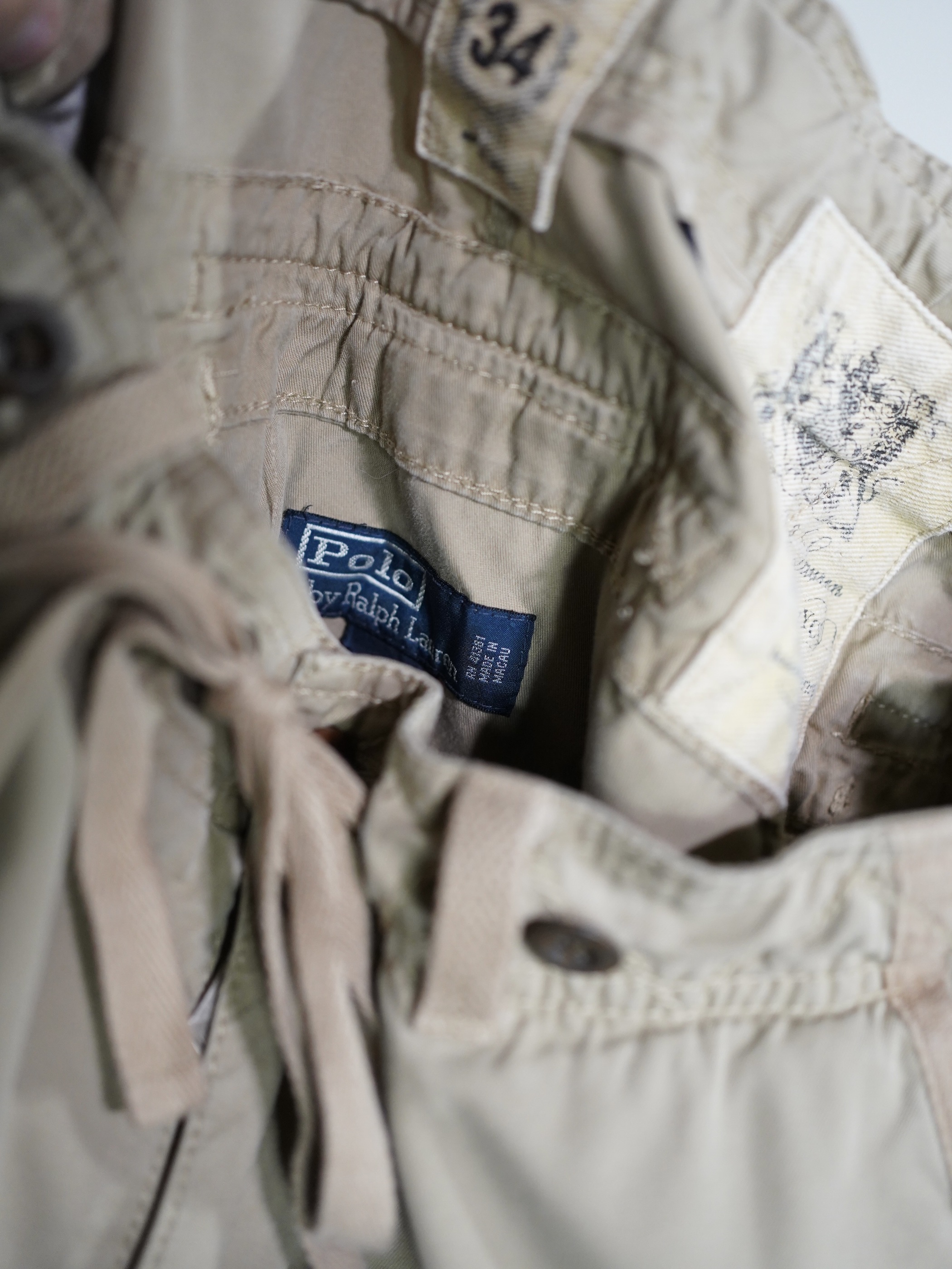 1990's Polo Ralph Lauren Cotton mulch pocket work shorts