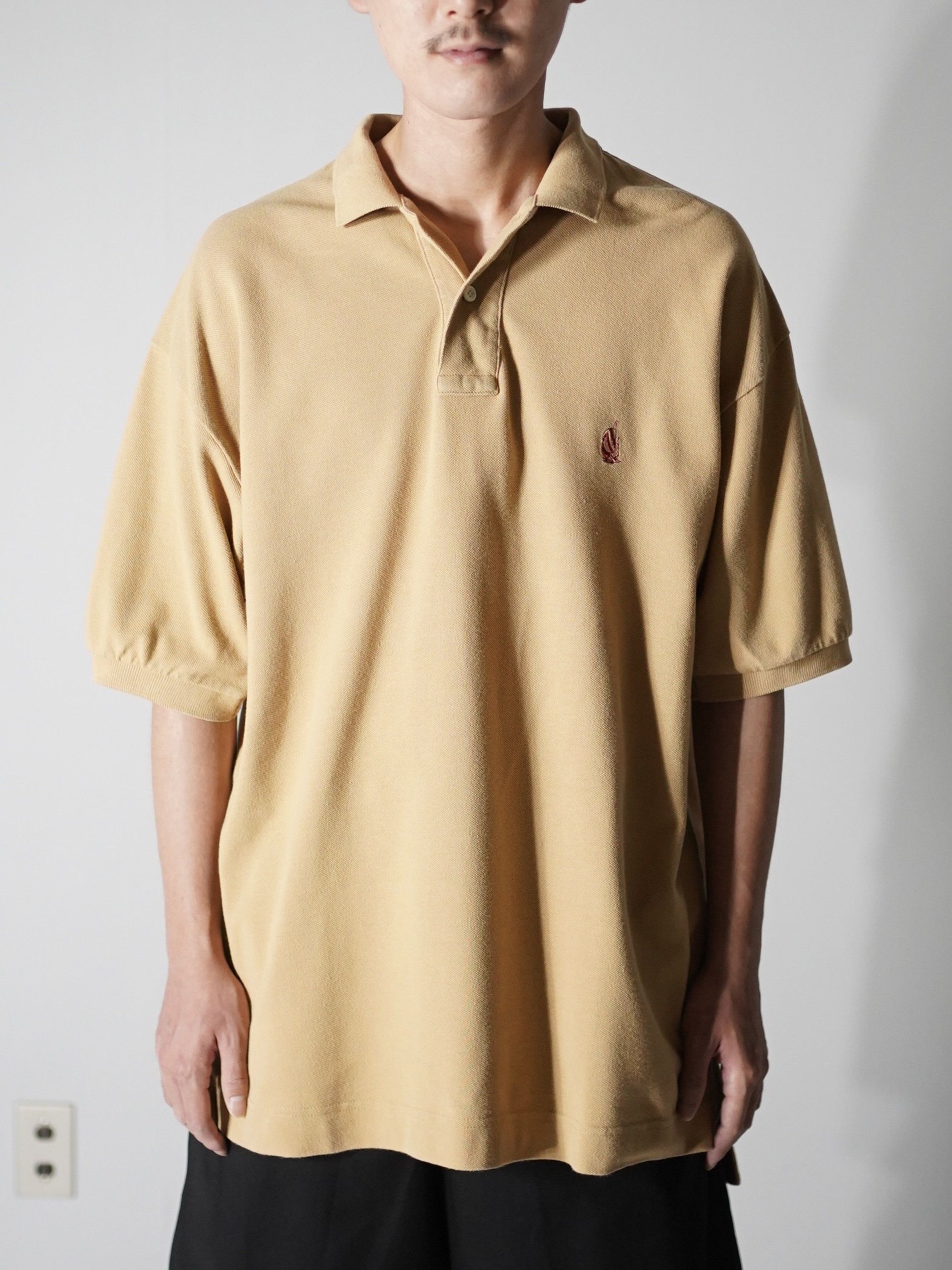 1990's nautica 1point polo shirt / Made in Hong Kong