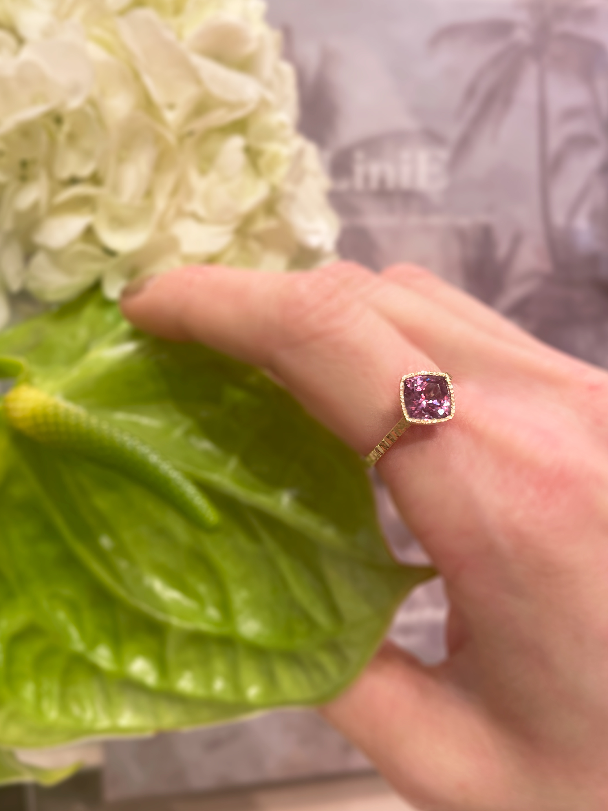DAY AND NIGHT GARNET RING