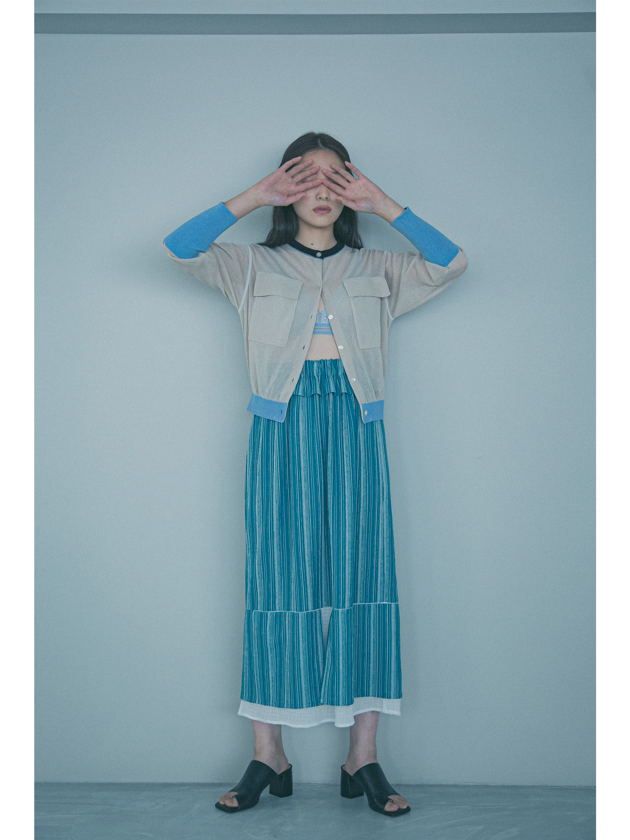 ユキシマネ/YUKI SHIMANE 21AW Flower Sparkle Knit wrap skirt パンツ