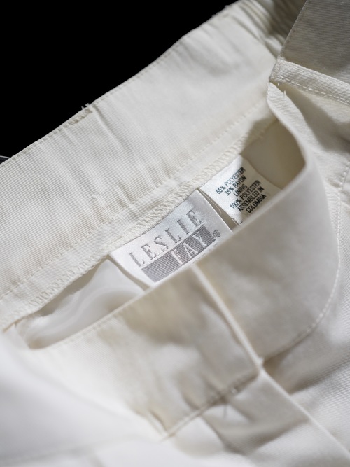 NOS 1990's~ LESLIE FAY Sportwear Poly Rayon 3tuck dress trousers 