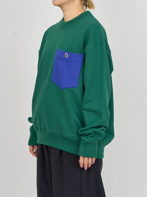 【受注商品】big pocket sweat shirt・GREEN