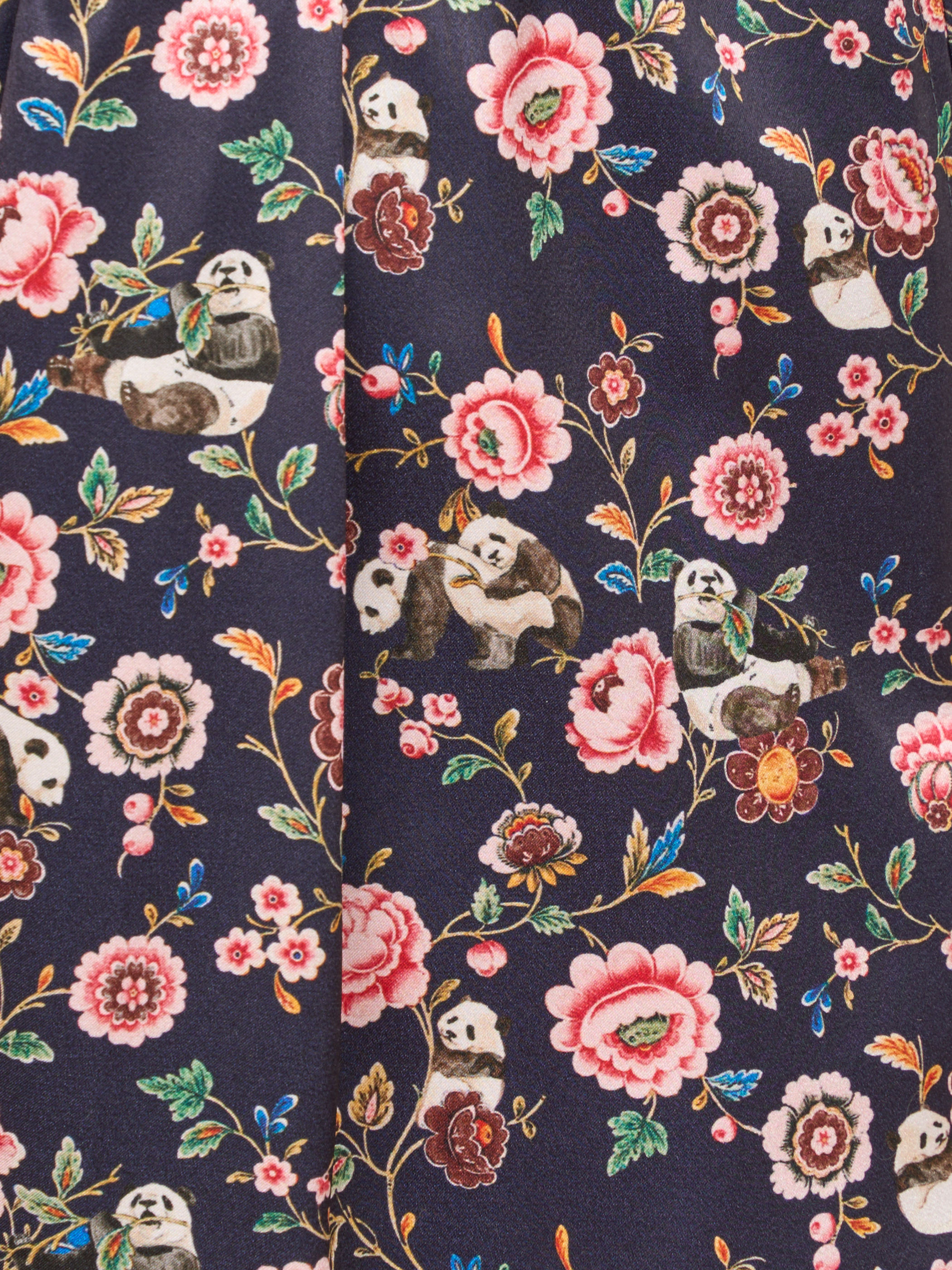 【受注商品】panda printed pajama pants・NAVY×BLUE