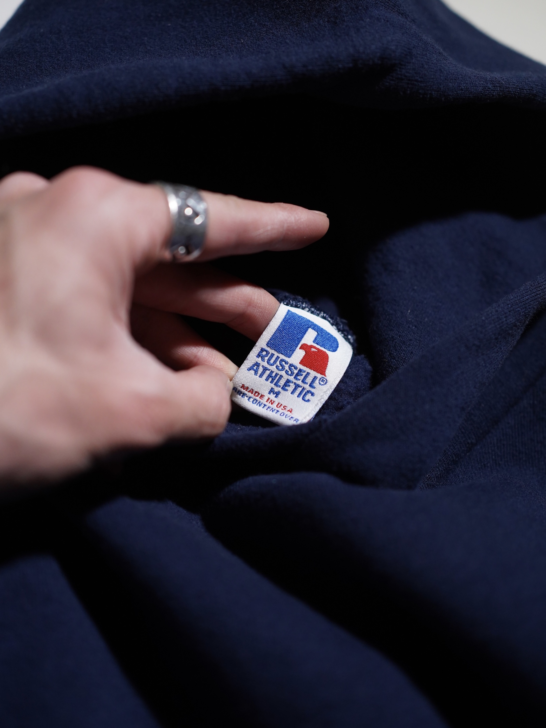 1990's RUSSELL ATHLETIC Plain sweat parka/Made in USA