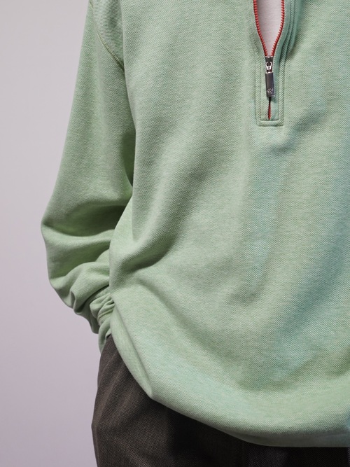 ORVIS 100% Pima cotton half zip tops/Made in Peru
