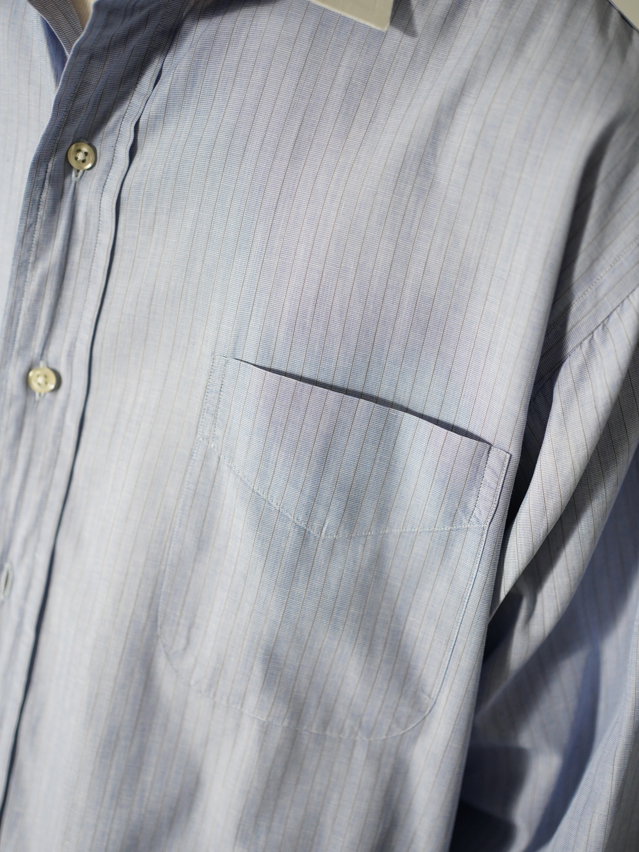 GITMAN BROS cleric collar stripe Dress shirts / Made in USA