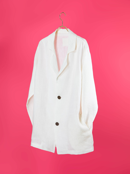 Organic linen Organic linen jacket 　（*Set up）