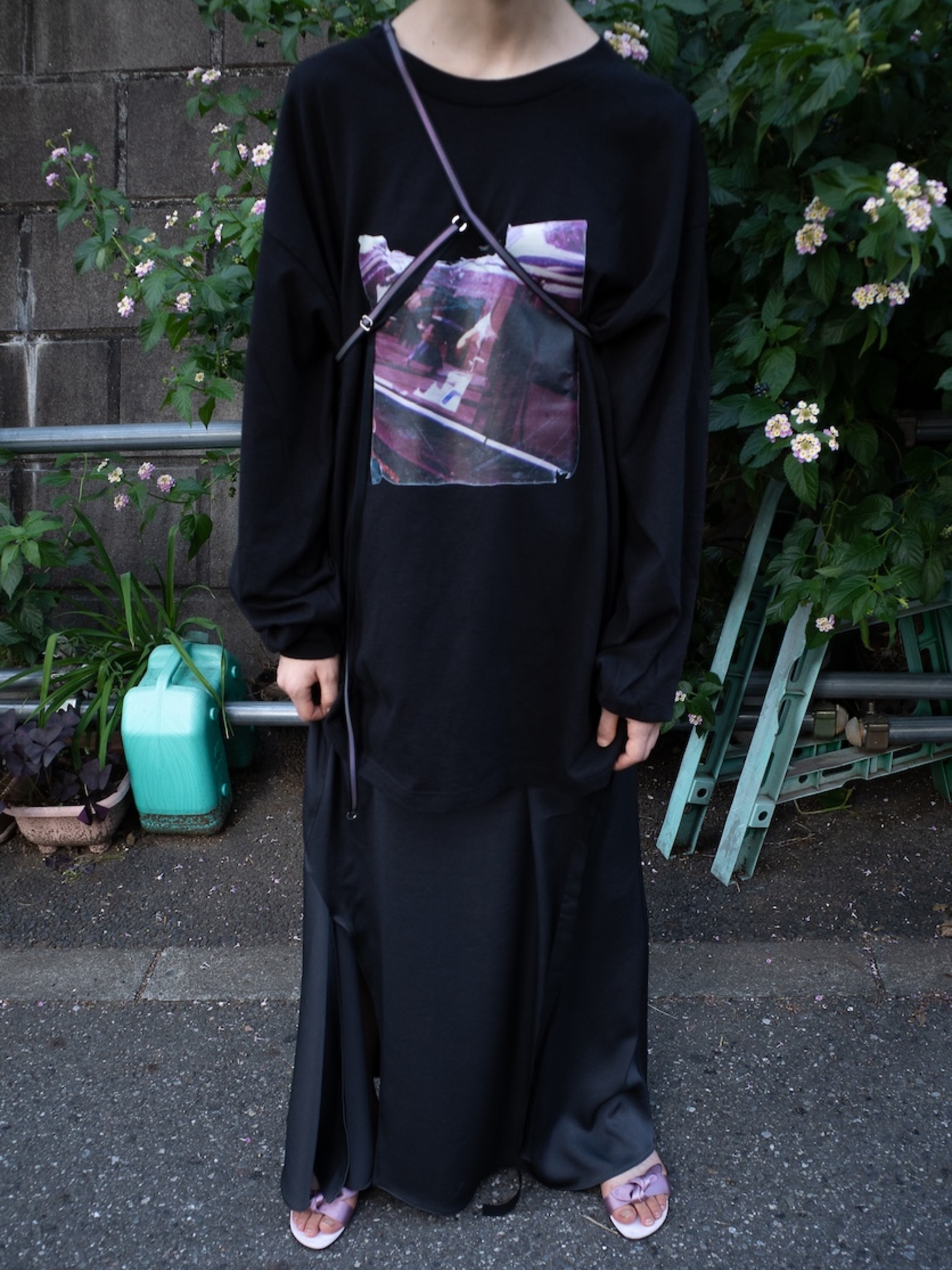 "hazy tokyo" concept photo L/S T-shirt