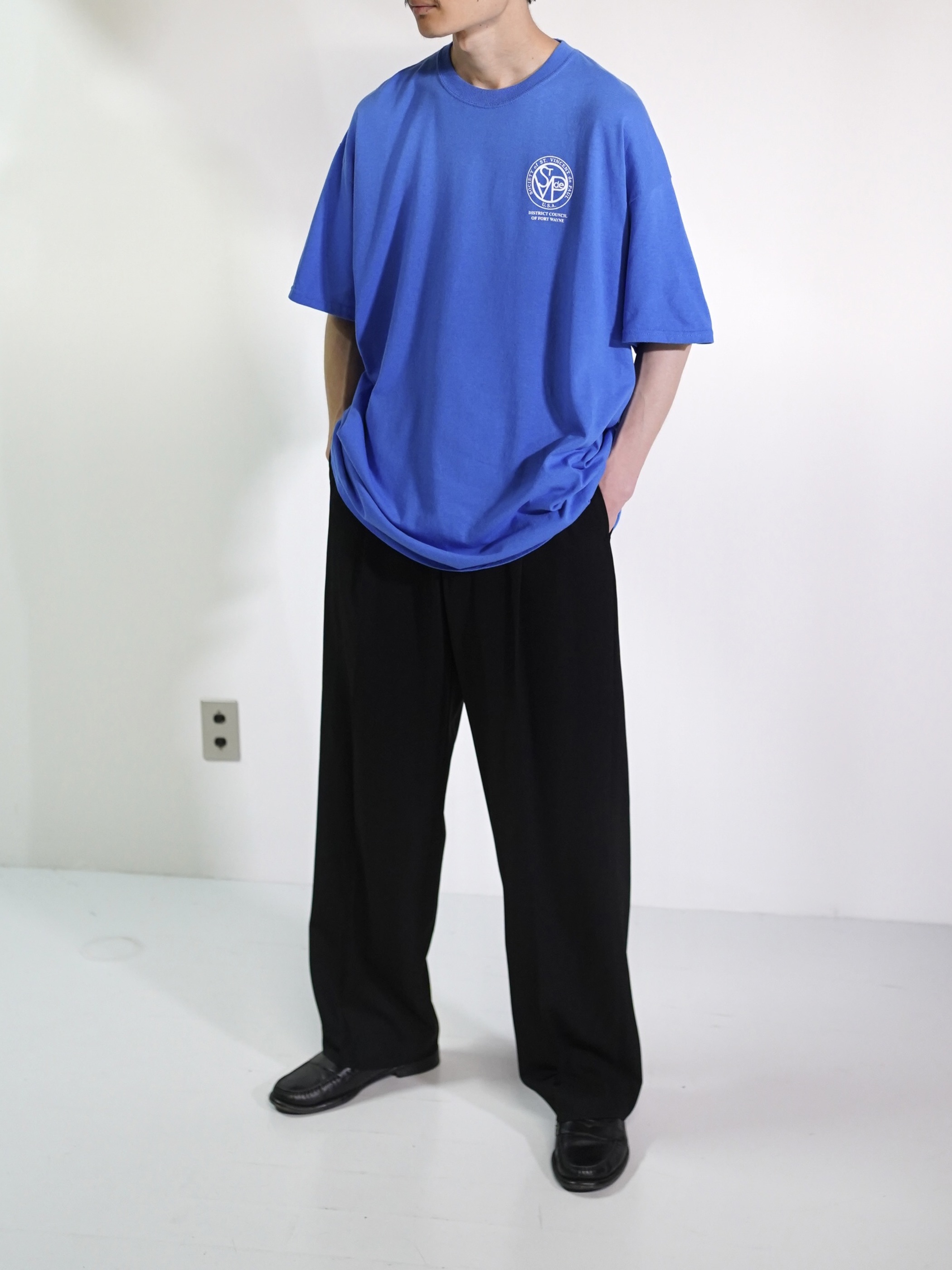 00's ST.VINCENT de PAUL 1point logo S/S print Tee