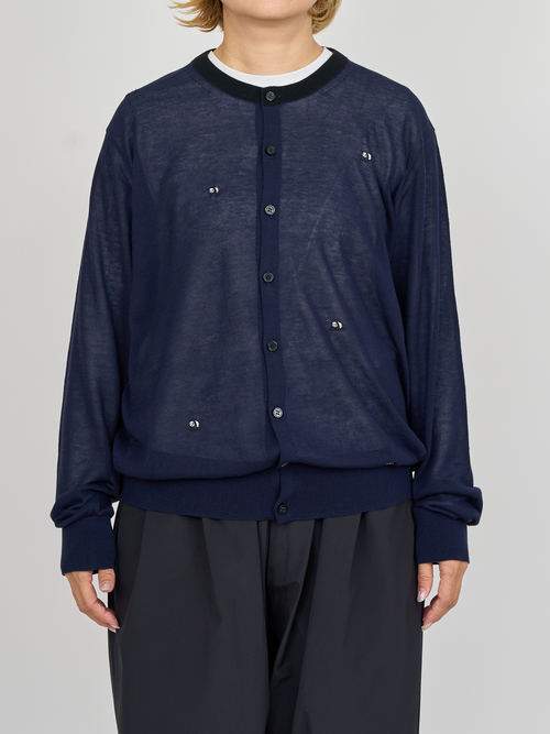 【受注商品】mini pandas summer cardigan・NAVY×BLACK