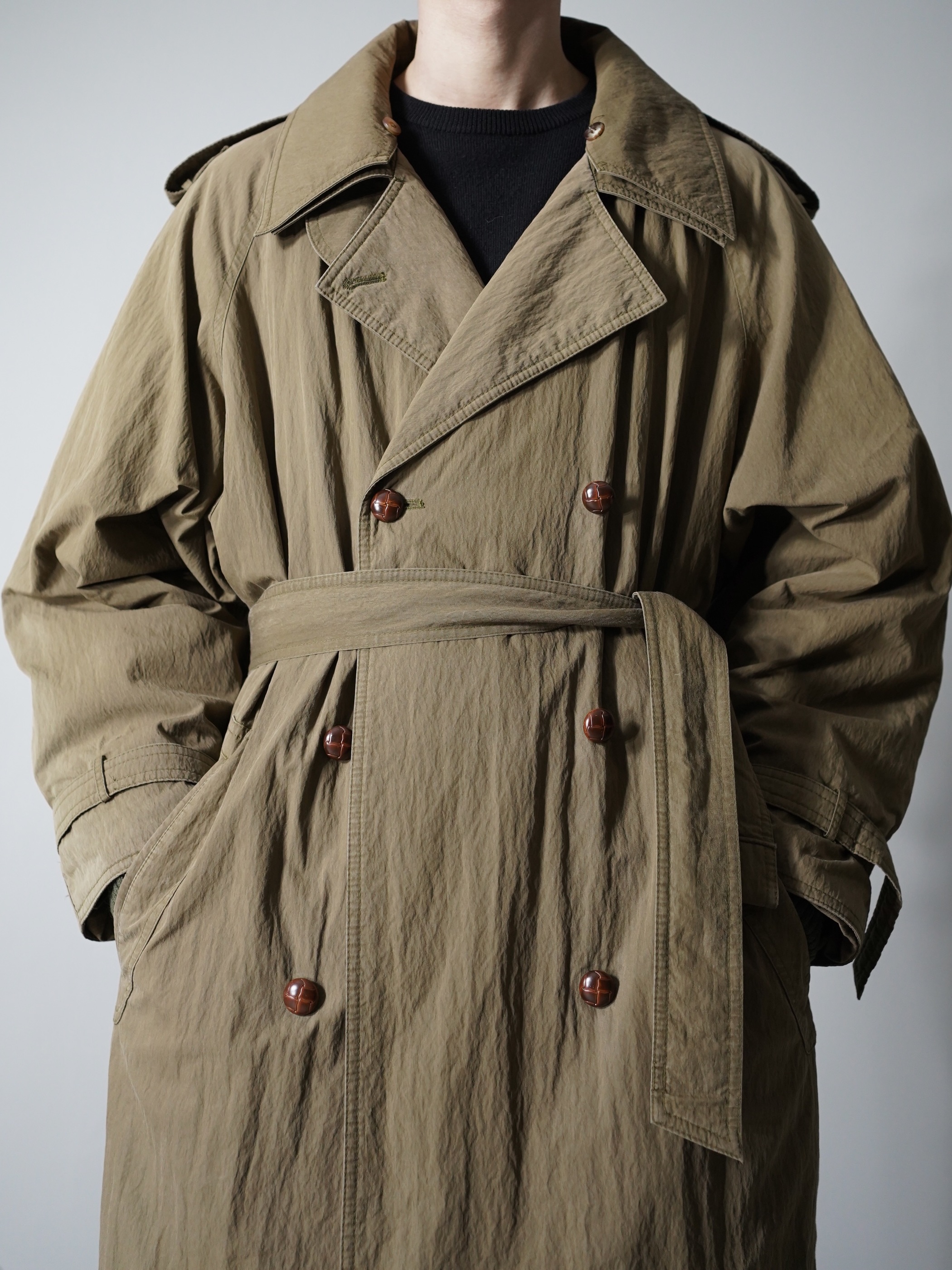 MAURA Crape fabric Polyester Trench coat