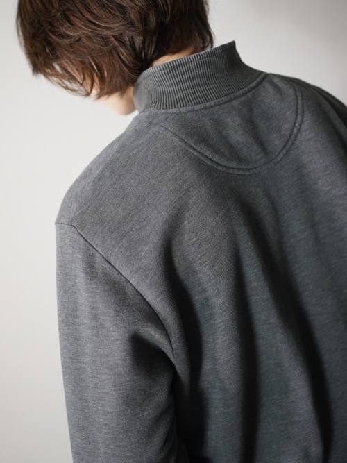 ORIVS Flap half-zip design sweat shirts