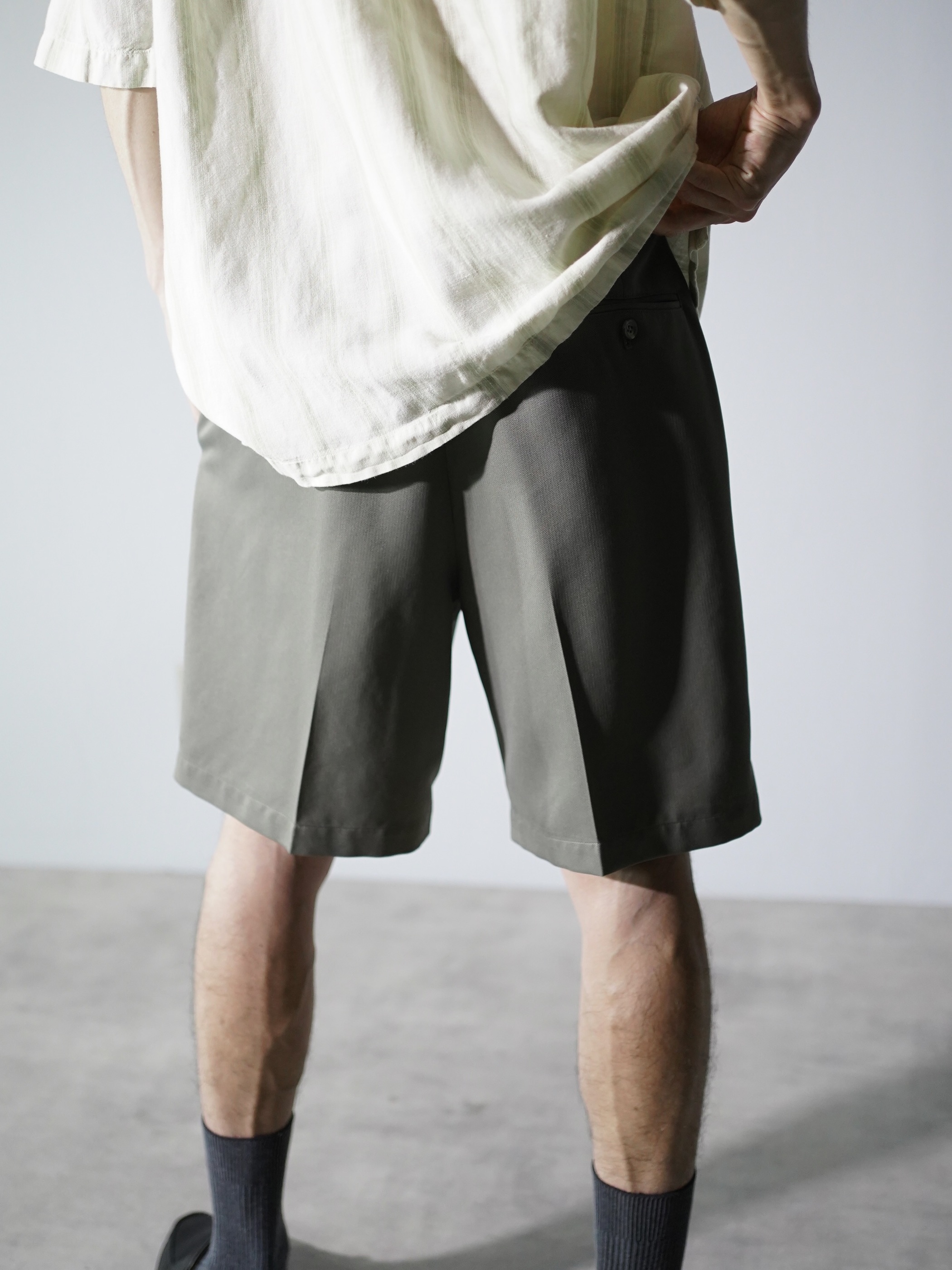 Claiborne Polyester herringbone 2tuck slacks shorts